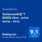 Gastenverblijf \'T Einde Sfeer - Prive Terras - Airco